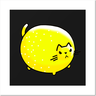 Sourpuss - Chonky Lemon Kitty Cat Posters and Art